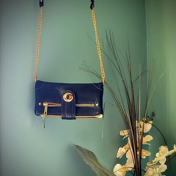 No Brand Handbags - Small Convertible Purse Wallet Clutch Cross-Body Bag Black Gold